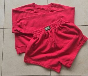 Daily Drills CROPPED Shirts&SUPERSHORTS,Hot Pink,XS/S, New
